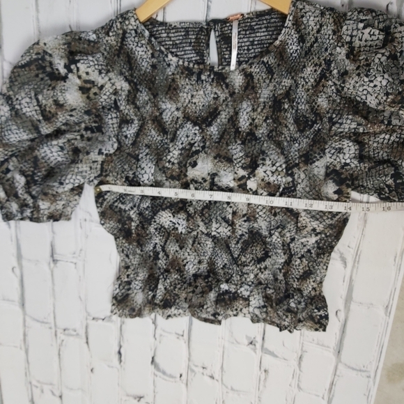 Free People XOXO Snake Print Blouse - Picture 9 of 11